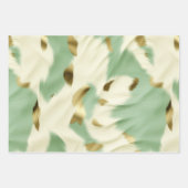 Feuille De Papier Cadeau Vachette blanche verte à la menthe (Devant)