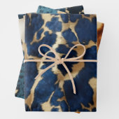 Feuille De Papier Cadeau Vachette bleue (En situation)