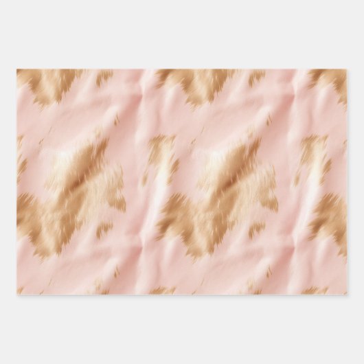 Feuille De Papier Cadeau Vachette de vache à lait rose sud-ouest (Devant 3)