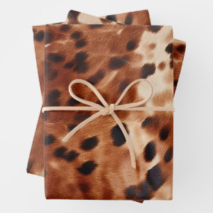 Feuille De Papier Cadeau Vachette noire Brown
