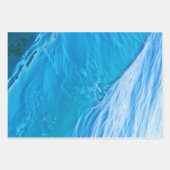 Feuille De Papier Cadeau vague d'eau bleue (Devant 3)