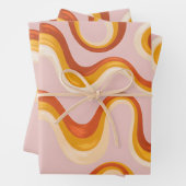 Feuille De Papier Cadeau Vague Groovy (En situation)