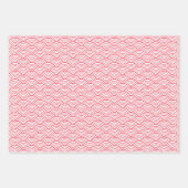 Feuille De Papier Cadeau Vague japonaise rouge noir moderne (Devant 3)