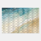 Feuille De Papier Cadeau Vagues d'océan de plage (Devant)