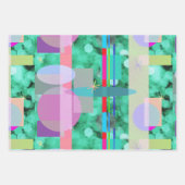 Feuille De Papier Cadeau vagues japonaises, Lapis & Gold Leave & Spotlights (Devant 3)