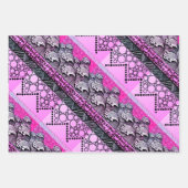 Feuille De Papier Cadeau vagues japonaises, Lapis & Gold Leave & Spotlights (Devant)