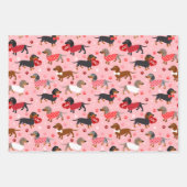 Feuille De Papier Cadeau Valentine Dachshund (Devant 2)