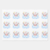 Feuille De Papier Cadeau Valentine Garçon mignonne souris bébé (Devant)