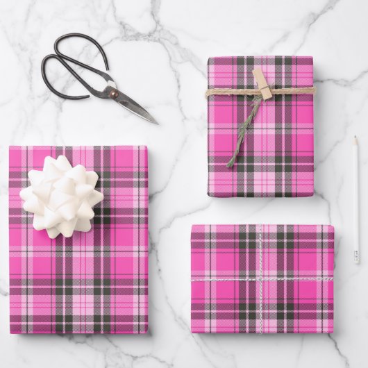 Feuille De Papier Cadeau Valentine Plaid Wrapping Paper (Recto)