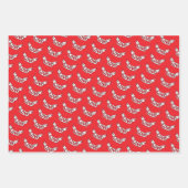 Feuille De Papier Cadeau Valentine Red Roses Amour et Coeurs (Devant)