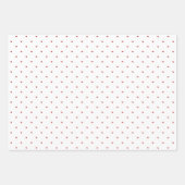 Feuille De Papier Cadeau Valentine’s Day Girly Soft Red Pink Hearts Pattern (Devant 3)