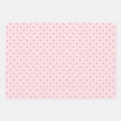 Feuille De Papier Cadeau Valentine’s Day Girly Soft Red Pink Hearts Pattern (Devant 2)