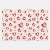 Feuille De Papier Cadeau Valentine Splash of Hearts Motif (Devant)
