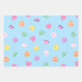 Feuille De Papier Cadeau Valentines Day Candy Hearts Motif (Devant 3)