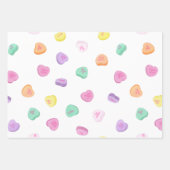 Feuille De Papier Cadeau Valentines Day Candy Hearts Motif (Devant 3)