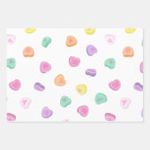 Feuille De Papier Cadeau Valentines Day Candy Hearts Motif (Devant 2)