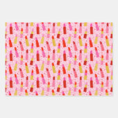 Feuille De Papier Cadeau Valentine's Day Lipsticks and Hearts (Devant)