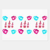 Feuille De Papier Cadeau Valentine's Day Mugs and Bottles  (Devant 3)