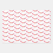 Feuille De Papier Cadeau Valentines de chat rouge, rose et blanc (Devant 2)