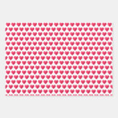 Feuille De Papier Cadeau Valentines Jour Rouge Amour et Coeurs Élégant (Devant 3)