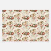 Feuille De Papier Cadeau Valentines victoriennes vintages (Devant)