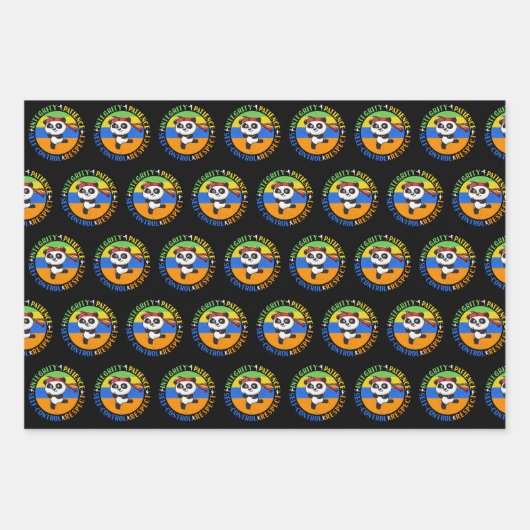 Feuille De Papier Cadeau Valeurs des arts martiaux - Garçons Karate Mindset (Devant)