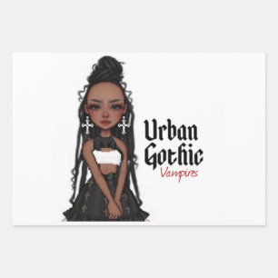 Feuille De Papier Cadeau Vampires gothique urbain Enveloppe cadeau 1