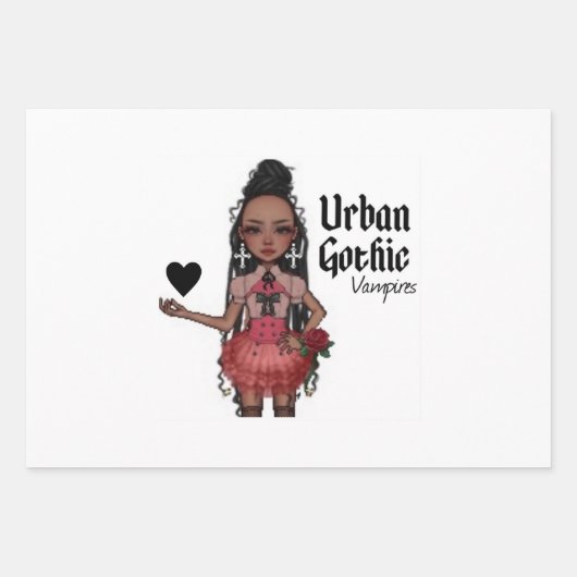 Feuille De Papier Cadeau Vampires gothique urbain Enveloppe cadeau 2 (Devant)