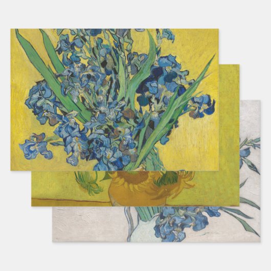 Feuille De Papier Cadeau Van Gogh Vase avec l'impressionnisme classique d'I (Lot)