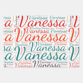 Feuille De Papier Cadeau Vanessa (Devant 3)