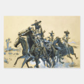Feuille De Papier Cadeau "Vaqueros" Art occidental de Charles M Russell (Devant)