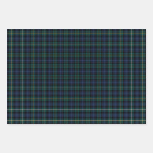 Feuille De Papier Cadeau Variations Clan Campbell Tartan (Devant)