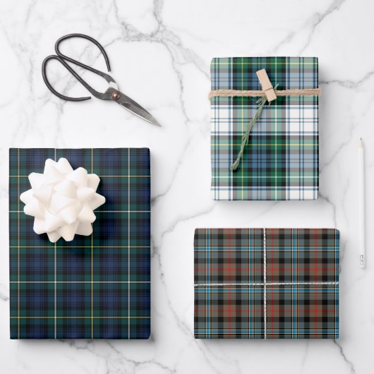 Feuille De Papier Cadeau Variations Clan Campbell Tartan (Recto)