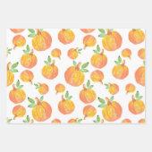 Feuille De Papier Cadeau Variété Citrouille Motifs (Devant 3)