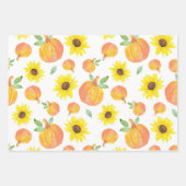 Feuille De Papier Cadeau Variété Citrouille Motifs (Devant 2)
