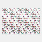 Feuille De Papier Cadeau Variété de Noël illustrée (Devant 2)