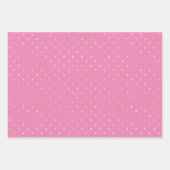 Feuille De Papier Cadeau Variété de points roses Girly (Devant)