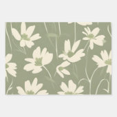 Feuille De Papier Cadeau Variété Vert Sauge Clair  (Devant 2)