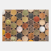 Feuille De Papier Cadeau Various spices and food ingredients (Devant 2)