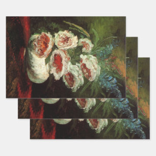 Feuille De Papier Cadeau Vase aux pivoines de Vincent van Gogh