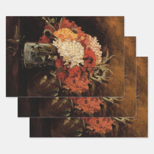 Feuille De Papier Cadeau Vase avec des Œillets de Vincent van Gogh