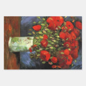 Feuille De Papier Cadeau Vase avec des pavots rouges par Vincent van Gogh (Devant 2)