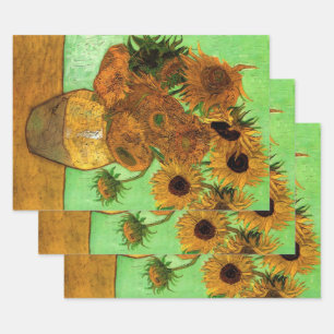Feuille De Papier Cadeau Vase avec douze tournesols par Vincent van Gogh