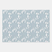 Feuille De Papier Cadeau Vase de fleurs et de floraisons bleu pastel (Devant 2)