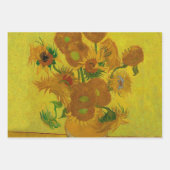Feuille De Papier Cadeau Vase Van Gogh avec Iris Classic Impressionnisme (Devant 2)