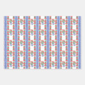 Feuille De Papier Cadeau Vases de Chinoiserie des Geraniums rouges (Devant 3)