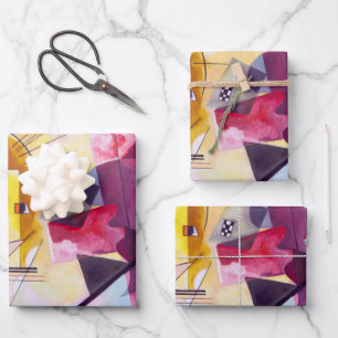 Feuille De Papier Cadeau Vasily Kandinsky Jaune-Rouge-Bleu