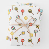 Feuille De Papier Cadeau Véhicules de construction de chantier de construct (En situation)