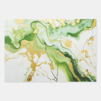 Feuille De Papier Cadeau Veines Verdoyantes