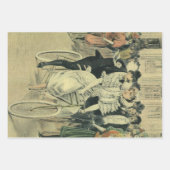 Feuille De Papier Cadeau Vélo neuf mariée et mariée Mariage victorienne (Devant 2)